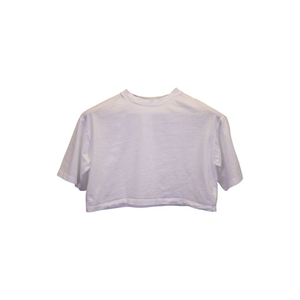 The Frankie Shop Cropped Tee in White Cotton